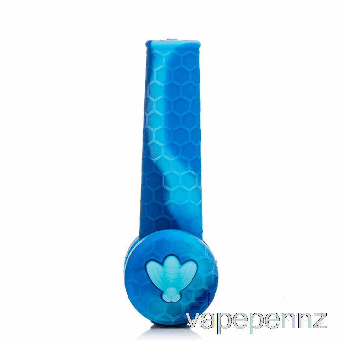 Stratus Trio Silicone Pipe Marble Blue (Baby Blue / Blue) VAPE NZ